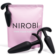 Beginner Butt Plug Trainer Set, 3 Piece Anal Plug Training Kit