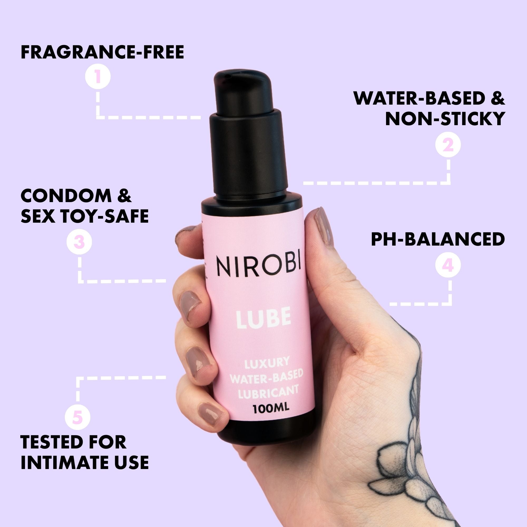Personal lube lubricant bottle designed for smooth glide