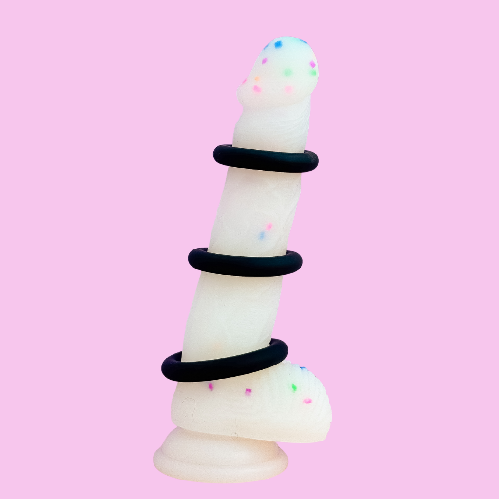 Cock rings for men in three sizes. 