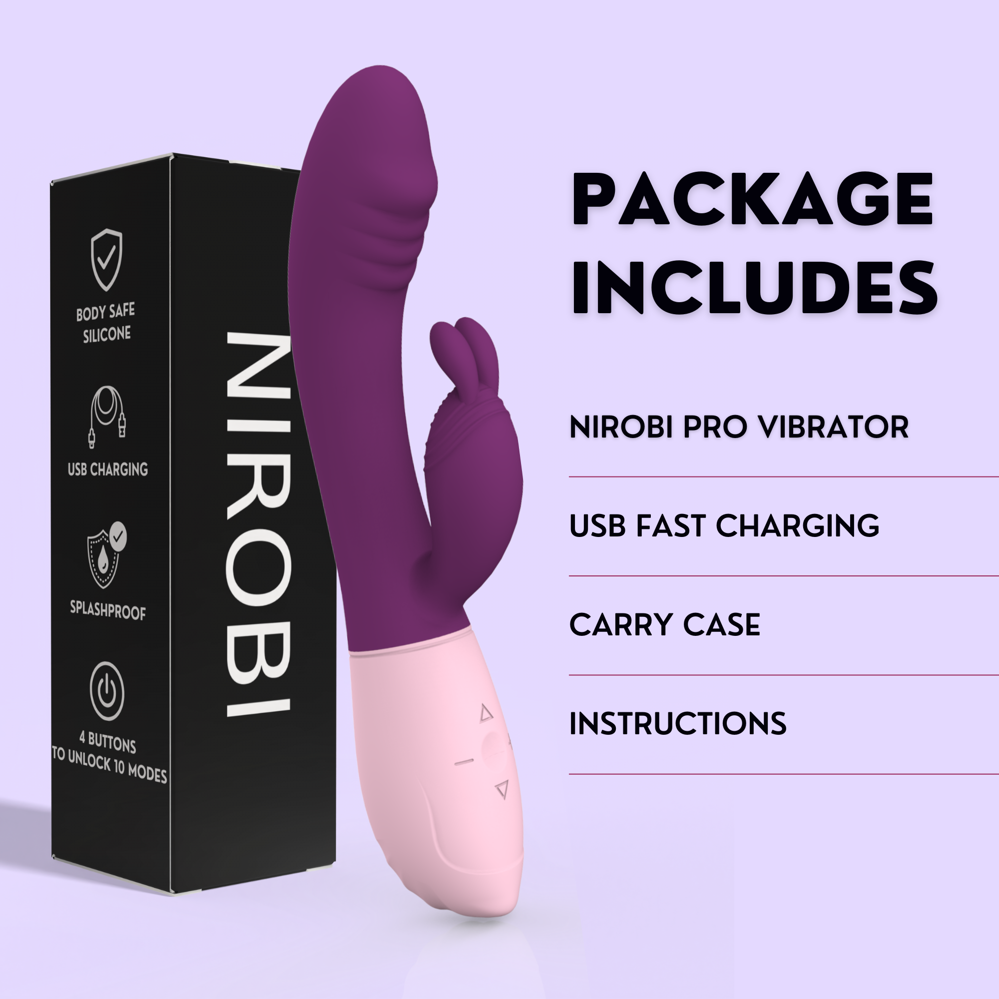Rabbit Vibrator Pro – Rechargeable Dual G-Spot & Clitoral Vibrator